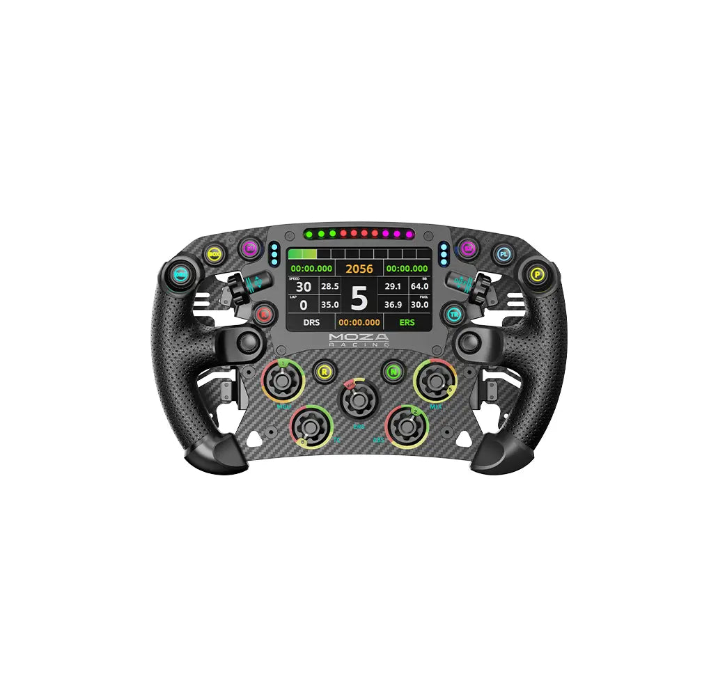 NexusWheel Formula Vision – 280 mm Carbon Formula Wheel with 4.3" Touchscreen, Six Paddles & RGB Lights – NexusWheel Formula Vision formula wheel with touchscreen – photo 1 of 5