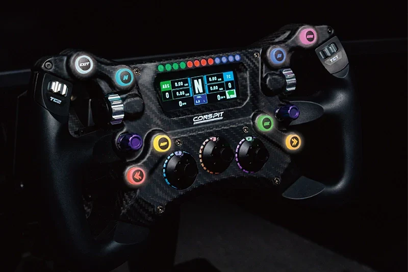 NexusWheel GT 300 – Carbon & Aluminium GT Sim Racing Wheel, 2.99-Inch Display, 56 RGB LEDs – NexusWheel GT 300 carbon and aluminium GT sim racing wheel – photo 6 of 8