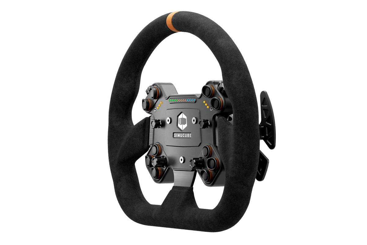 NexusWheel GT Alcantara – High-End Sim Racing Steering Wheel with 18 RGB LEDs – NexusWheel GT Alcantara sim racing steering wheel with LEDs – photo 2 of 7