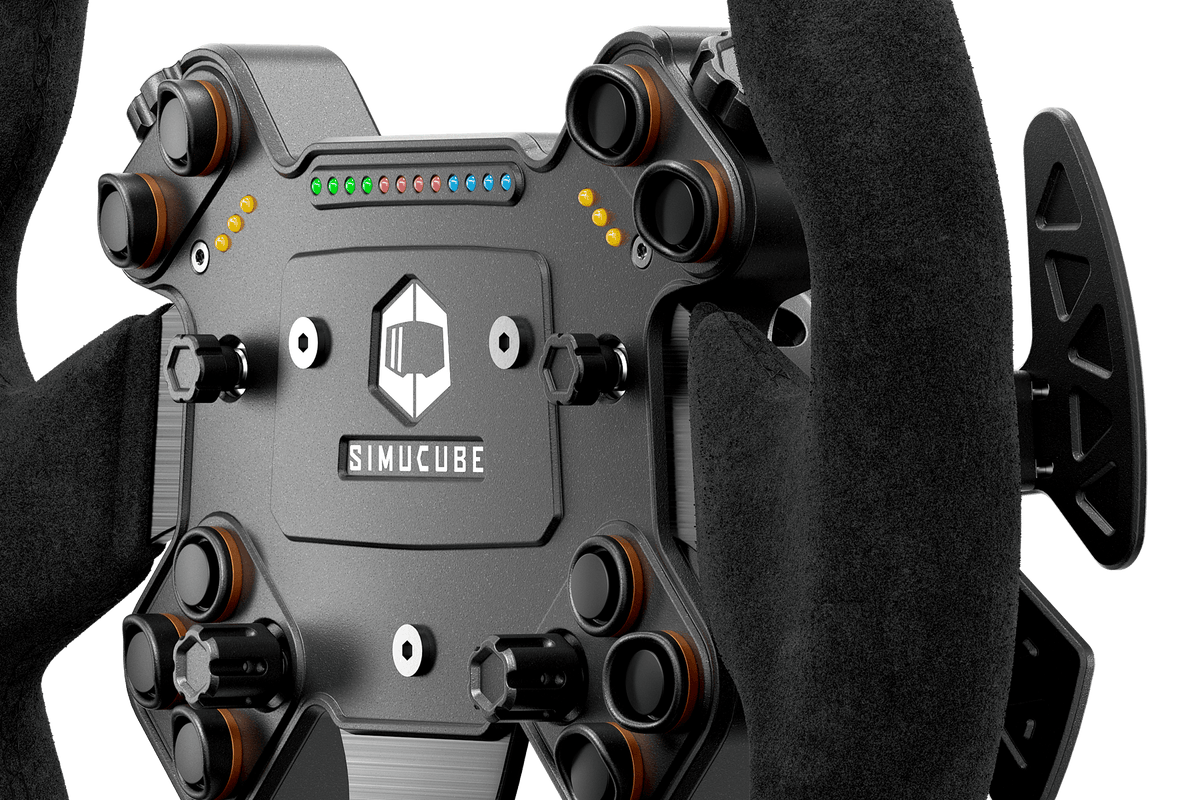 NexusWheel GT Alcantara – High-End Sim Racing Steering Wheel with 18 RGB LEDs – NexusWheel GT Alcantara sim racing steering wheel with LEDs – photo 7 of 7