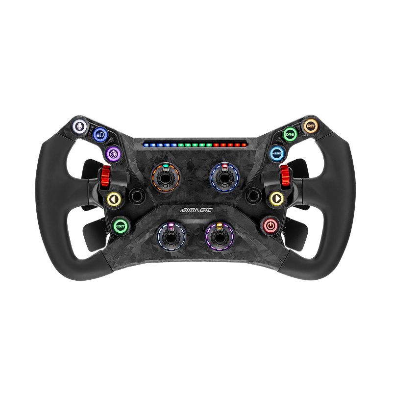 NexusWheel GT Carbon – Carbon Formula & GT Sim Wheel with LCD, 12 RGB Buttons & Magnetic Paddles – NexusWheel GT Carbon sim racing wheel with LCD – photo 1 of 7