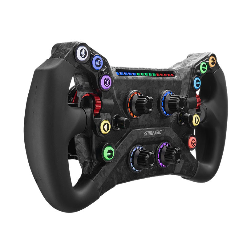 NexusWheel GT Carbon – Carbon Formula & GT Sim Wheel with LCD, 12 RGB Buttons & Magnetic Paddles – NexusWheel GT Carbon sim racing wheel with LCD – photo 4 of 7