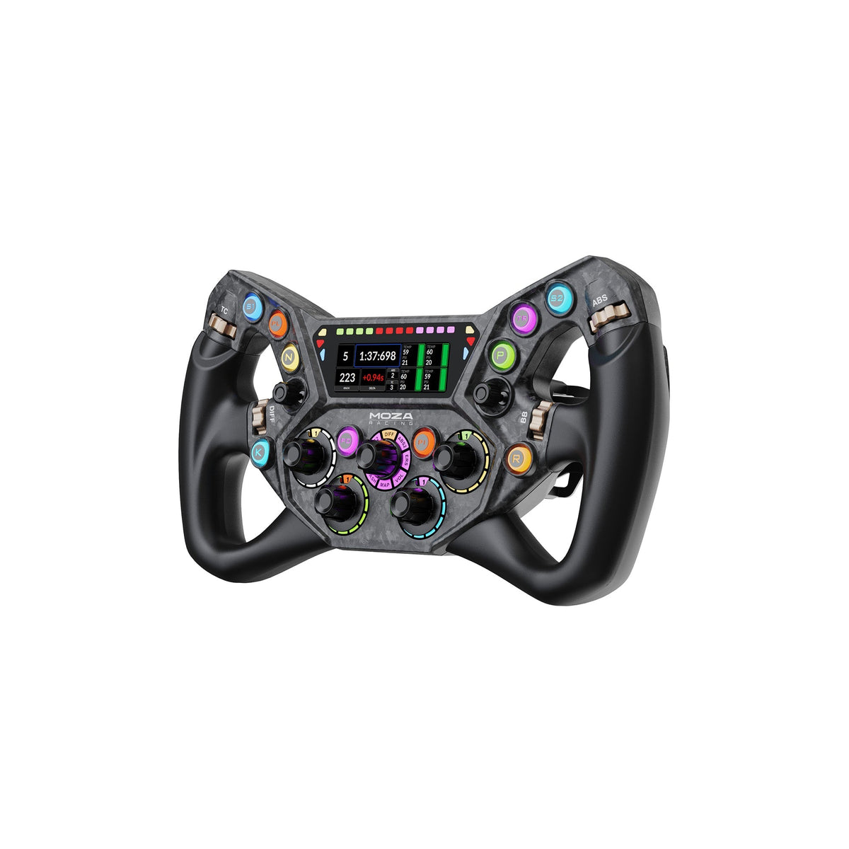 NexusWheel GT Sport Pro – 300 mm Butterfly GT Wheel with 2.99" Display, Forged Carbon Dual-Clutch Paddles – NexusWheel GT Sport Pro 300 mm butterfly wheel with display – photo 2 of 4