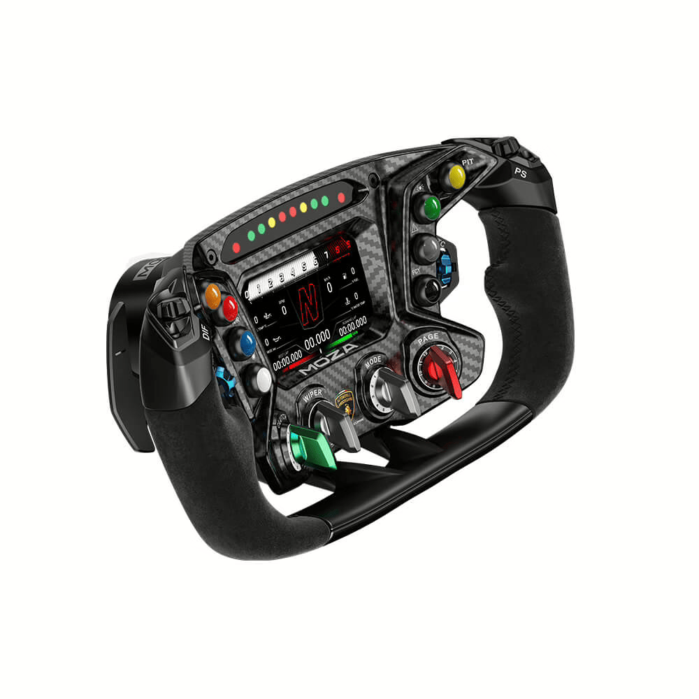 NexusWheel Hypercar Track Replica – Track-Only V12 Hypercar Wheel with Suede Grips, Custom Display & RGB Lights – NexusWheel Hypercar Track Replica sim racing wheel – photo 3 of 5