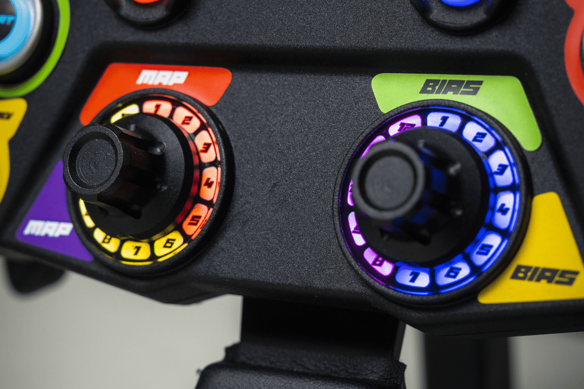 NexusWheel Open 310 – 310 mm Aluminium Open-Wheel Sim Wheel with LCD, 33 RGB LEDs & Hall Paddles – NexusWheel Open 310 aluminium open-wheel sim racing wheel with LCD – photo 10 of 12