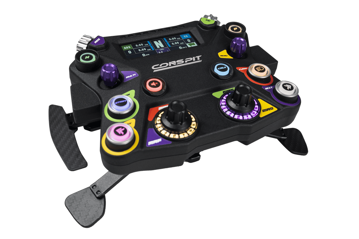 NexusWheel Open 310 – 310 mm Aluminium Open-Wheel Sim Wheel with LCD, 33 RGB LEDs & Hall Paddles – NexusWheel Open 310 aluminium open-wheel sim racing wheel with LCD – photo 11 of 12