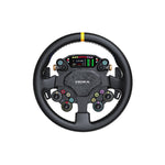 NexusWheel Round 325 Pro – 325 mm Round Racing Wheel with 2.99" Display, Leather Grip & Forged Carbon Paddles – NexusWheel Round 325 Pro round racing wheel with display – photo 1 of 4