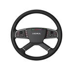 NexusWheel Truck – 400 mm Four-Spoke Truck Wheel, Hand-Stitched Leather, 14 Buttons, Wireless & Wired – NexusWheel Truck 400 mm four-spoke truck wheel – photo 1 of 8