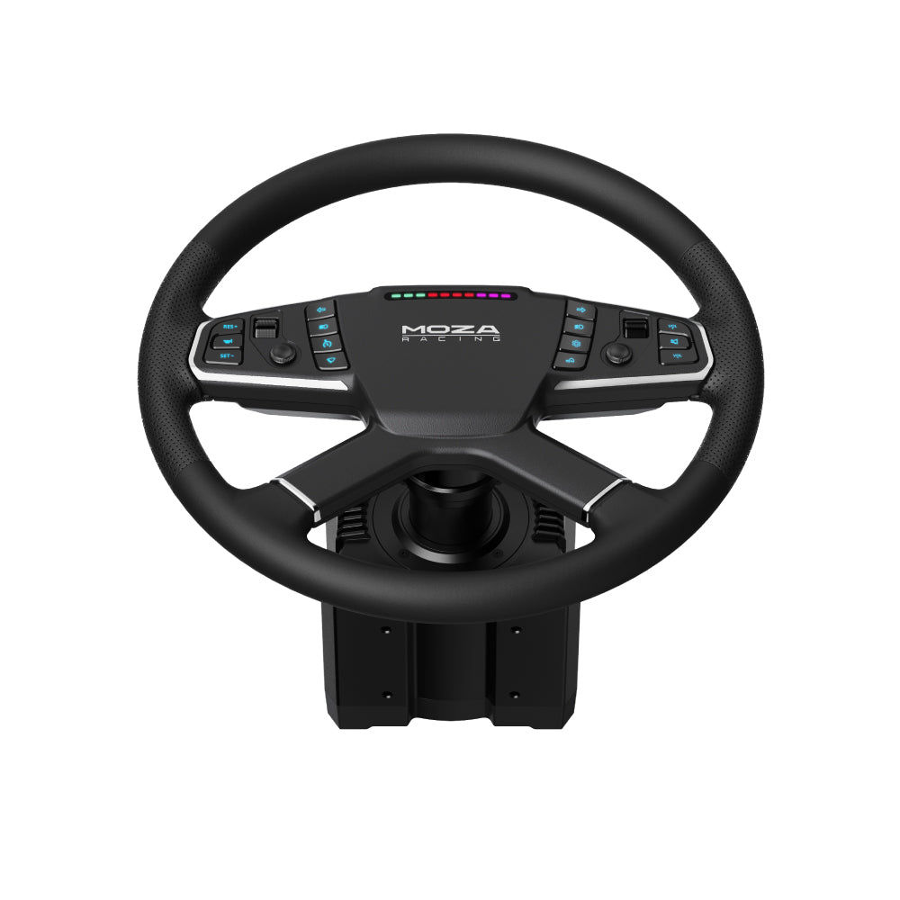 NexusWheel Truck – 400 mm Four-Spoke Truck Wheel, Hand-Stitched Leather, 14 Buttons, Wireless & Wired – NexusWheel Truck 400 mm four-spoke truck wheel – photo 2 of 8