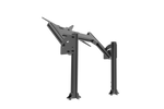 Overhead Monitor Mount for Aluminium Monitor Stands – 4th or 2nd Screen, VESA 75–400 – black aluminium overhead monitor mount with VESA plate – photo 2 of 7