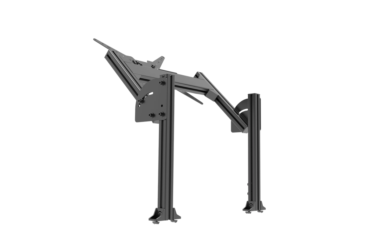 Overhead Monitor Mount for Aluminium Monitor Stands – 4th or 2nd Screen, VESA 75–400 – black aluminium overhead monitor mount with VESA plate – photo 2 of 7