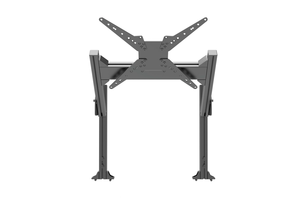 Overhead Monitor Mount for Aluminium Monitor Stands – 4th or 2nd Screen, VESA 75–400 – black aluminium overhead monitor mount with VESA plate – photo 3 of 7