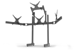 Overhead Monitor Mount for Aluminium Monitor Stands – 4th or 2nd Screen, VESA 75–400 – black aluminium overhead monitor mount with VESA plate – photo 5 of 7