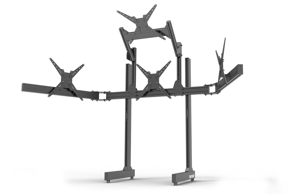 Overhead Monitor Mount for Aluminium Monitor Stands – 4th or 2nd Screen, VESA 75–400 – black aluminium overhead monitor mount with VESA plate – photo 5 of 7