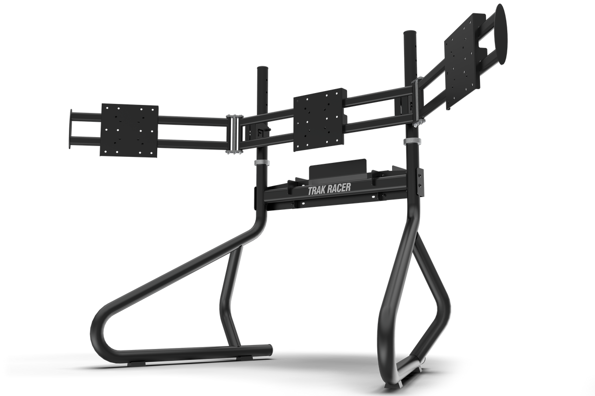 PC & Control Box Shelf for NexusView Steel Tube Monitor Stands – steel PC shelf bolted to a steel tube monitor stand – photo 11 of 12