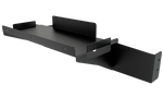PC & Control Box Shelf for NexusView Steel Tube Monitor Stands – steel PC shelf bolted to a steel tube monitor stand – photo 3 of 12