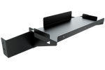 PC & Control Box Shelf for NexusView Steel Tube Monitor Stands – steel PC shelf bolted to a steel tube monitor stand – photo 6 of 12