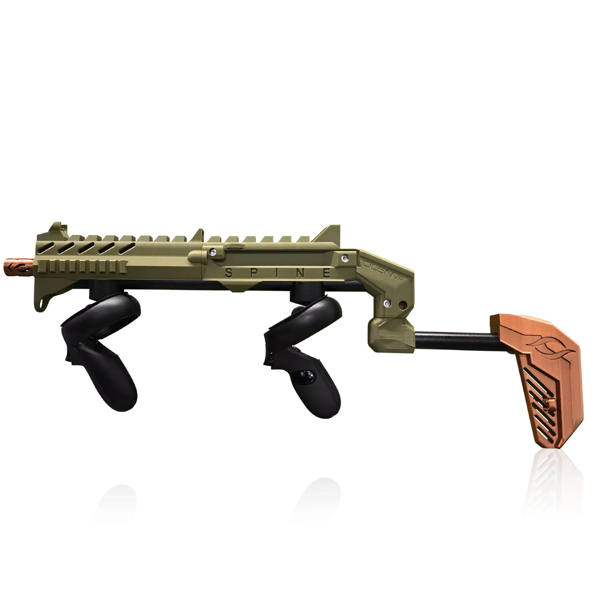 VR gun stock for Quest 3S and Quest Pro - magnetic controller cradle close-up - MetanexusXR