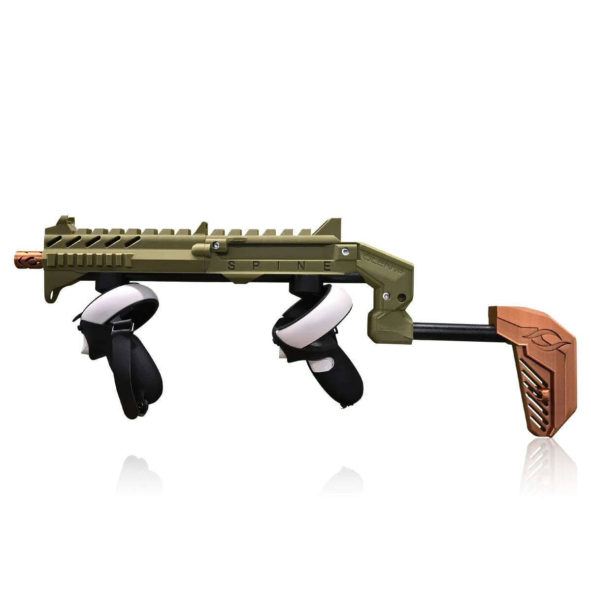 Best VR gun stock for Quest 3 shown in the Obsidian matte-black finish - MetanexusXR Phantom series