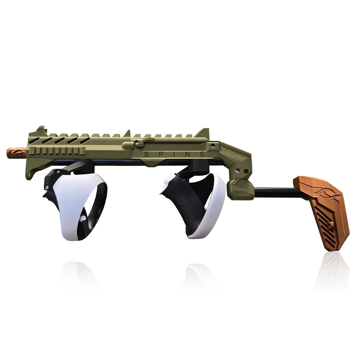 VR gun stock for PS VR2 Sense controllers on the Phantom magnetic frame - MetanexusXR