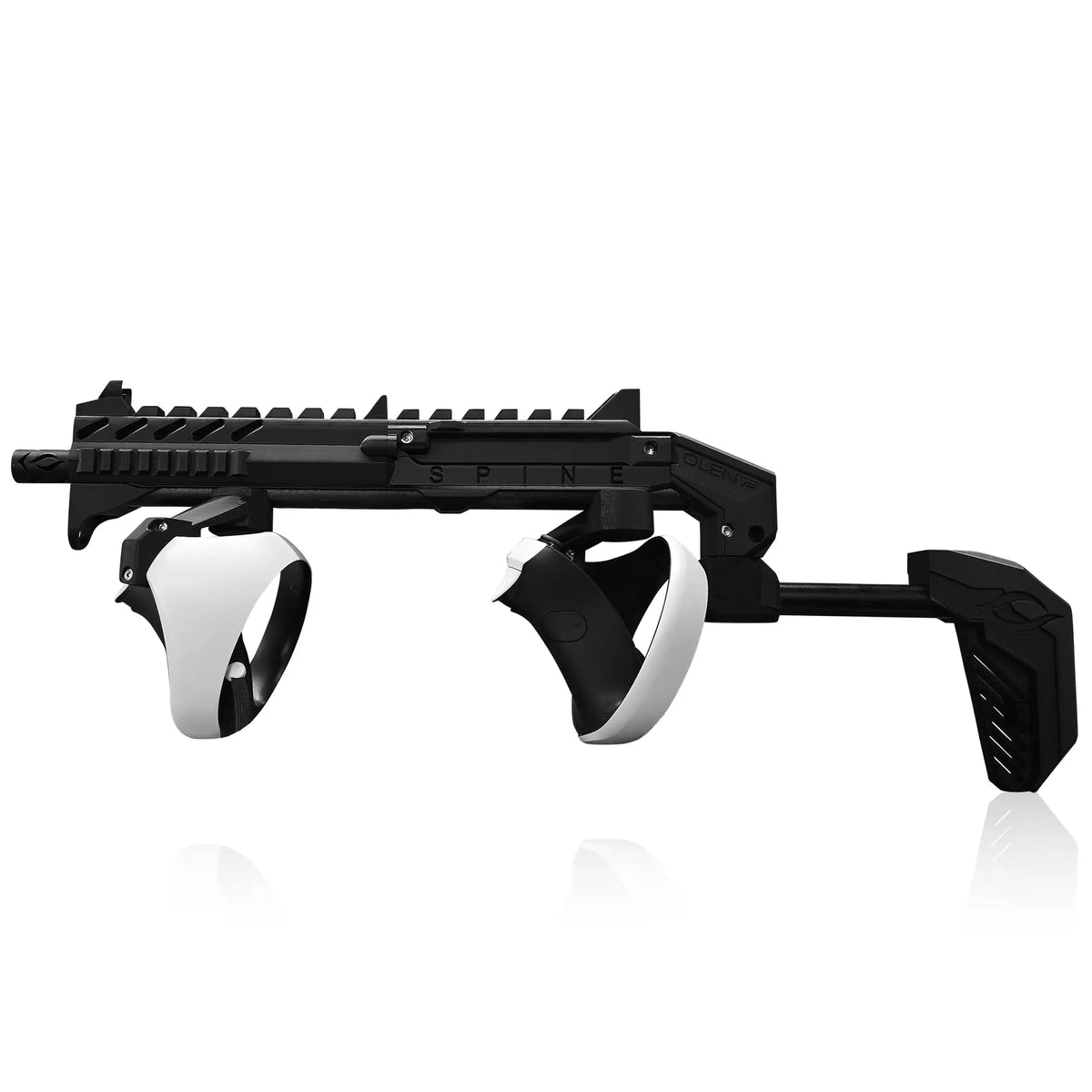 Matte black VR gun stock finish close-up - MetanexusXR MNX-GST-SPINE-OBS