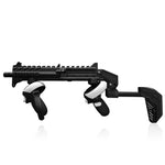 Matte black VR gun stock for Quest 3S with Touch Plus controllers - MetanexusXR