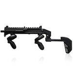 Matte black SPINE VR gun stock top-down view - MetanexusXR