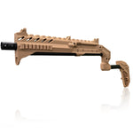 Desert tan SPINE VR gun stock front grip detail - MetanexusXR