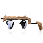 Desert tan SPINE VR gun stock held in a rifle pose - MetanexusXR