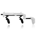 Ghost white magnetic VR gun stock in use for competitive VR FPS - MetanexusXR