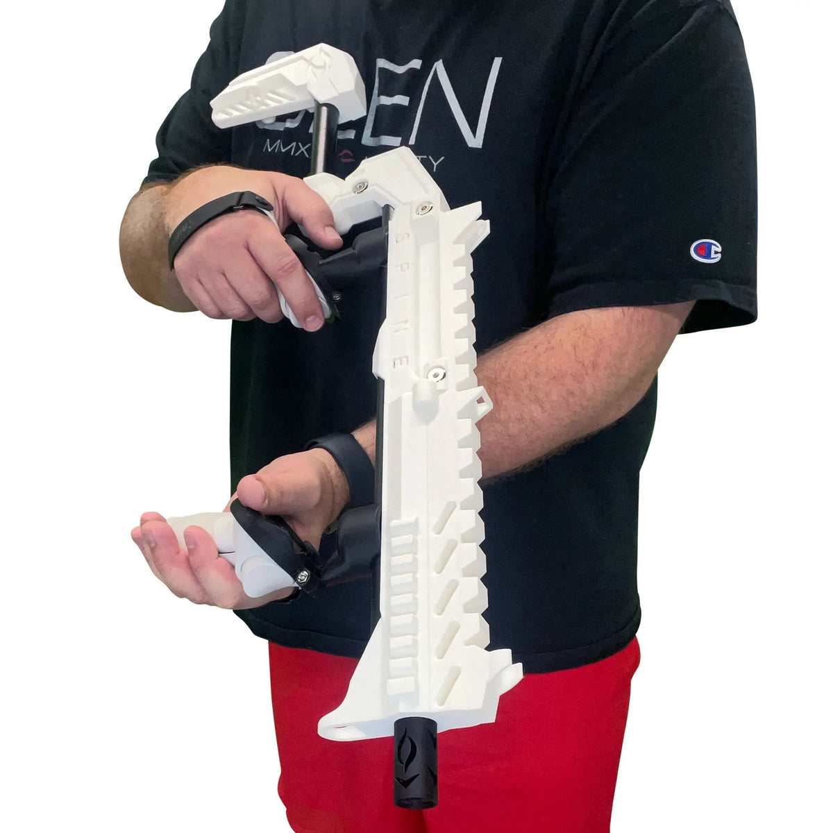 Ghost white VR gun stock telescoping length adjustment - MetanexusXR