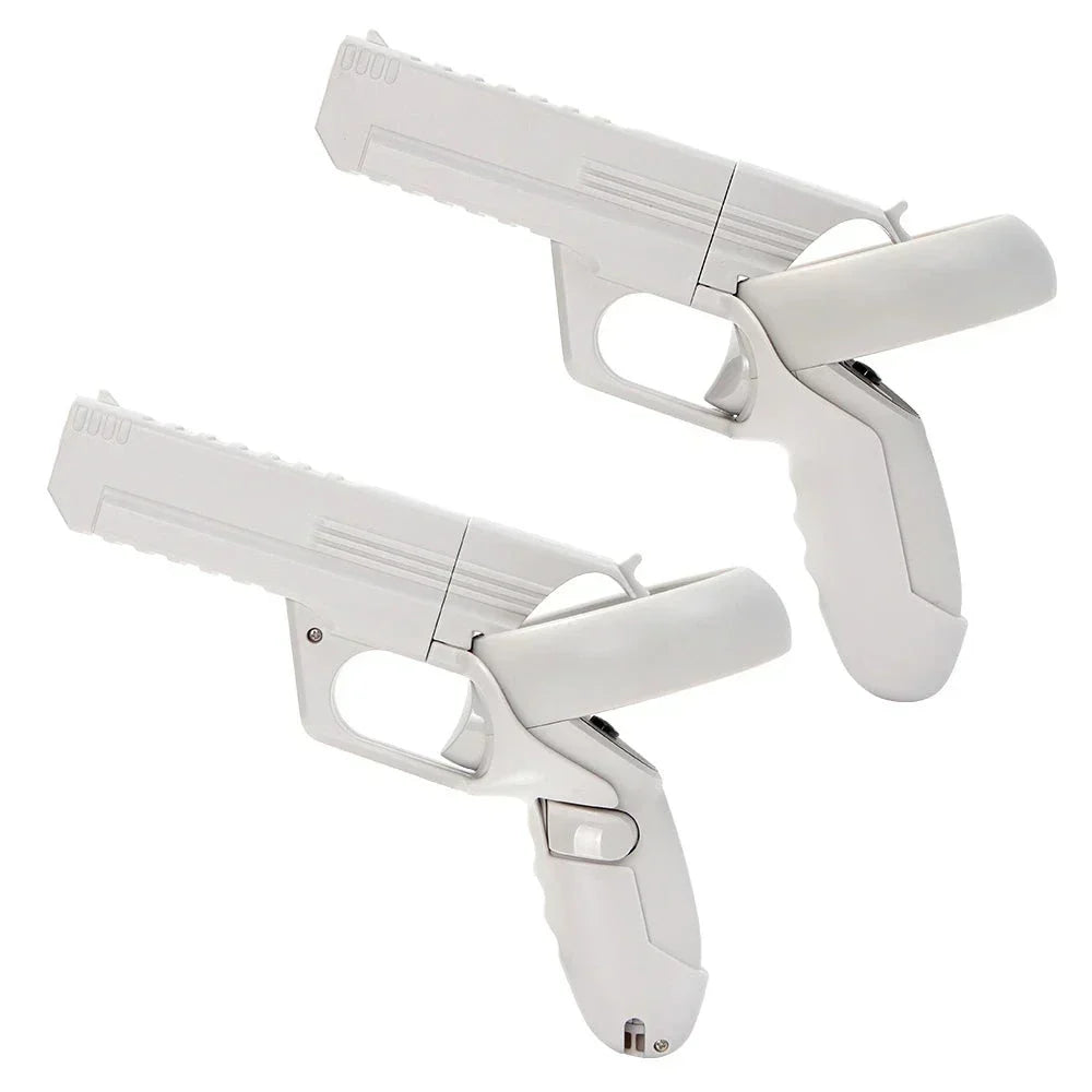 Haptic VR gun stock holster in use with Meta Quest 2 - MetanexusXR
