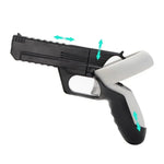 Pulseholster haptic VR gun stock held in a firing pose - MetanexusXR