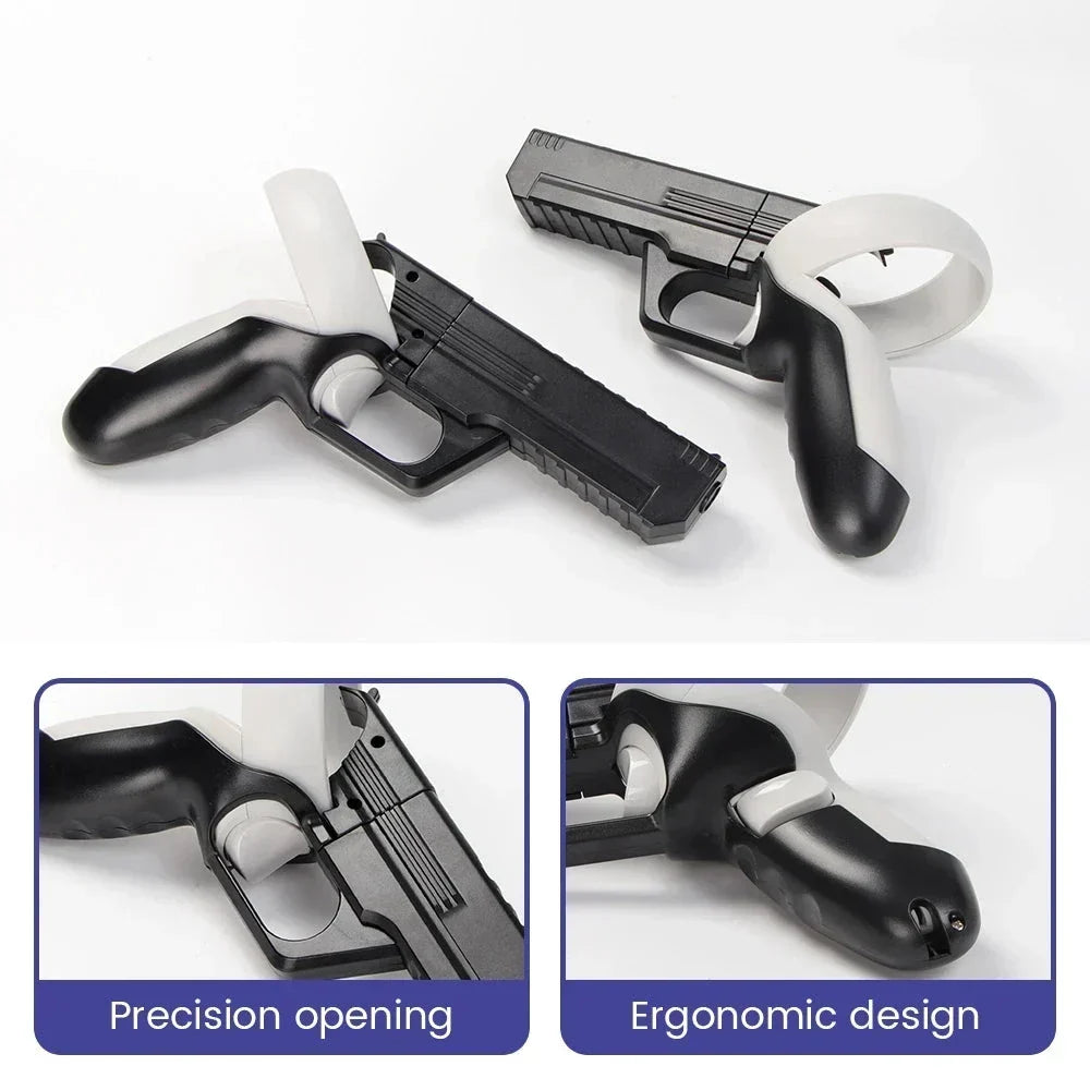 Pulseholster compact haptic VR gun stock top-down view - MetanexusXR