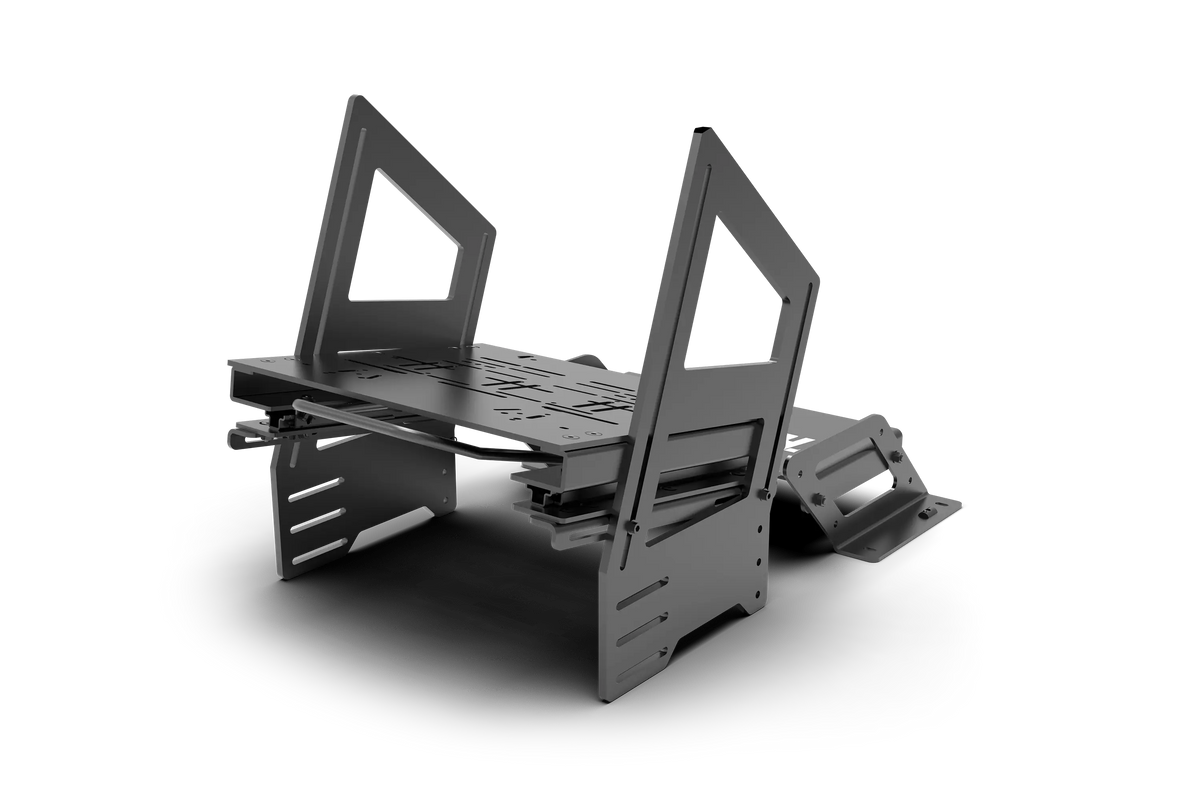 Quick-Adjust Dual-Locking Pedal Slider for Aluminium Profile Rigs – Front-to-Back Pedal Adjustment (Slider Only) – quick-adjust dual-locking pedal slider on an aluminium sim rig – photo 4 of 11