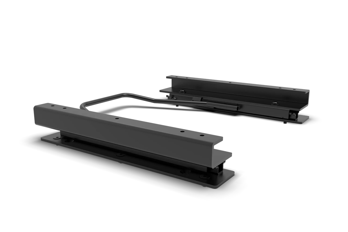 Quick-Adjust Dual-Locking Pedal Slider for Aluminium Profile Rigs – Front-to-Back Pedal Adjustment (Slider Only) – quick-adjust dual-locking pedal slider on an aluminium sim rig – photo 8 of 11