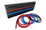Red Rubber Slot Cover Strip for Aluminium Profile Sim Rigs – 2 m Anti-Slip, Anti-Rattle Trim – red rubber slot cover strip pressed into an aluminium profile – photo 1 of 5