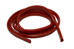 Red Rubber Slot Cover Strip for Aluminium Profile Sim Rigs – 2 m Anti-Slip, Anti-Rattle Trim – red rubber slot cover strip pressed into an aluminium profile – photo 3 of 5