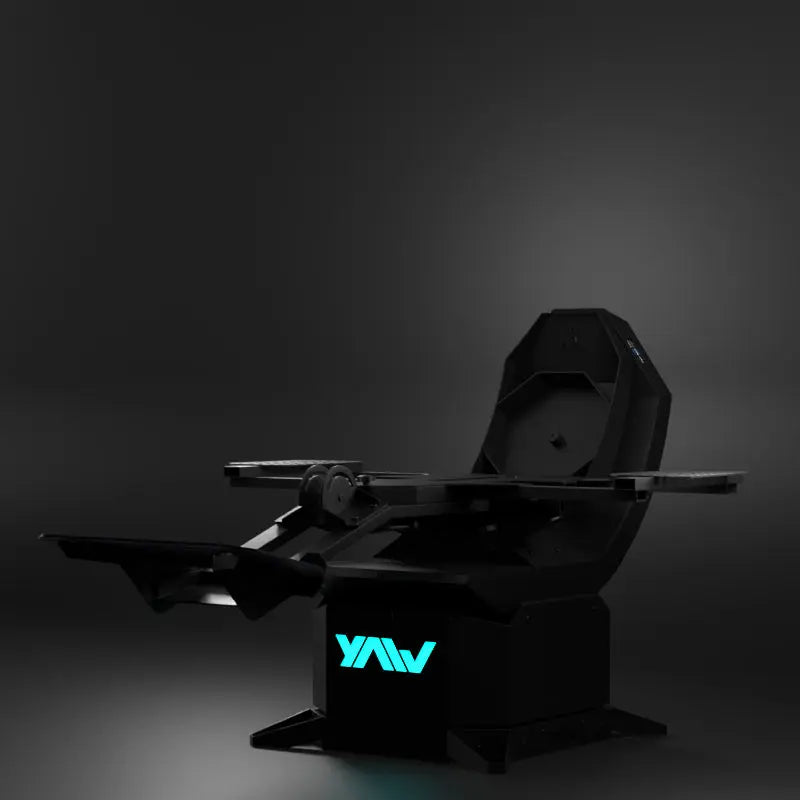 MetaNexusXR's Yaw3 motion simulator, a sleek device delivering immersive VR experiences. | MetaNexusXR