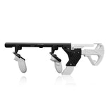 Extended VR rifle stock in use for competitive VR FPS, cheek to stock - MetanexusXR
