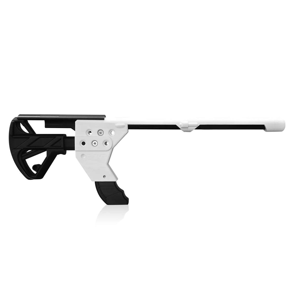 Esports VR rifle stock box contents: body, buttstock, cheek weld, stopper mag, sling mounts - MetanexusXR