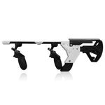 Esports VR rifle stock in use for competitive VR FPS, cheek to stock - MetanexusXR