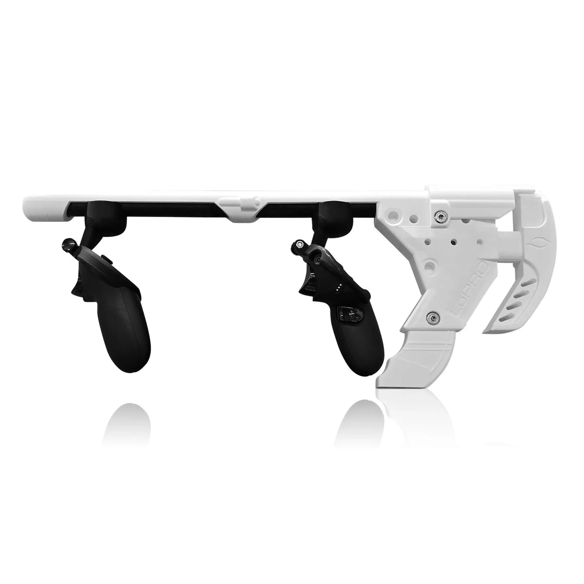 Low-profile VR rifle stock box contents: body, buttstock, cheek weld, stopper mag, sling mounts - MetanexusXR