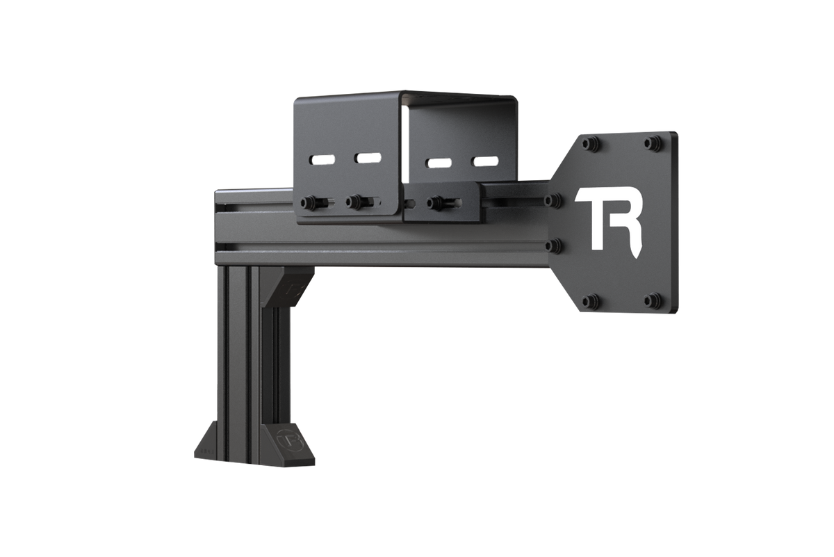 Shifter Mount with Side Chassis Support – Pre-Drilled Gen 2 Plate on 80x40 Profile, 580 mm – black anodised side chassis support with pre-drilled shifter mount – photo 1 of 2