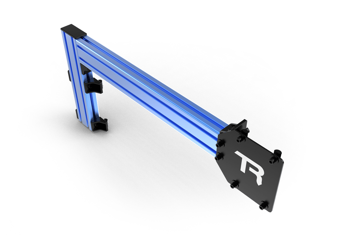 Sim Rig Side Support – 80x40 mm Aluminium Profile Kit with Brackets – anodised 80x40 aluminium side support profiles with brackets for a sim rig – photo 4 of 4