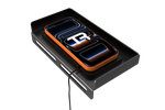 Sim Rig Wireless Charging Station – Qi Phone Charger Shelf for Racing & Flight Cockpits – Qi wireless charging phone shelf mounted on a sim rig – photo 1 of 4