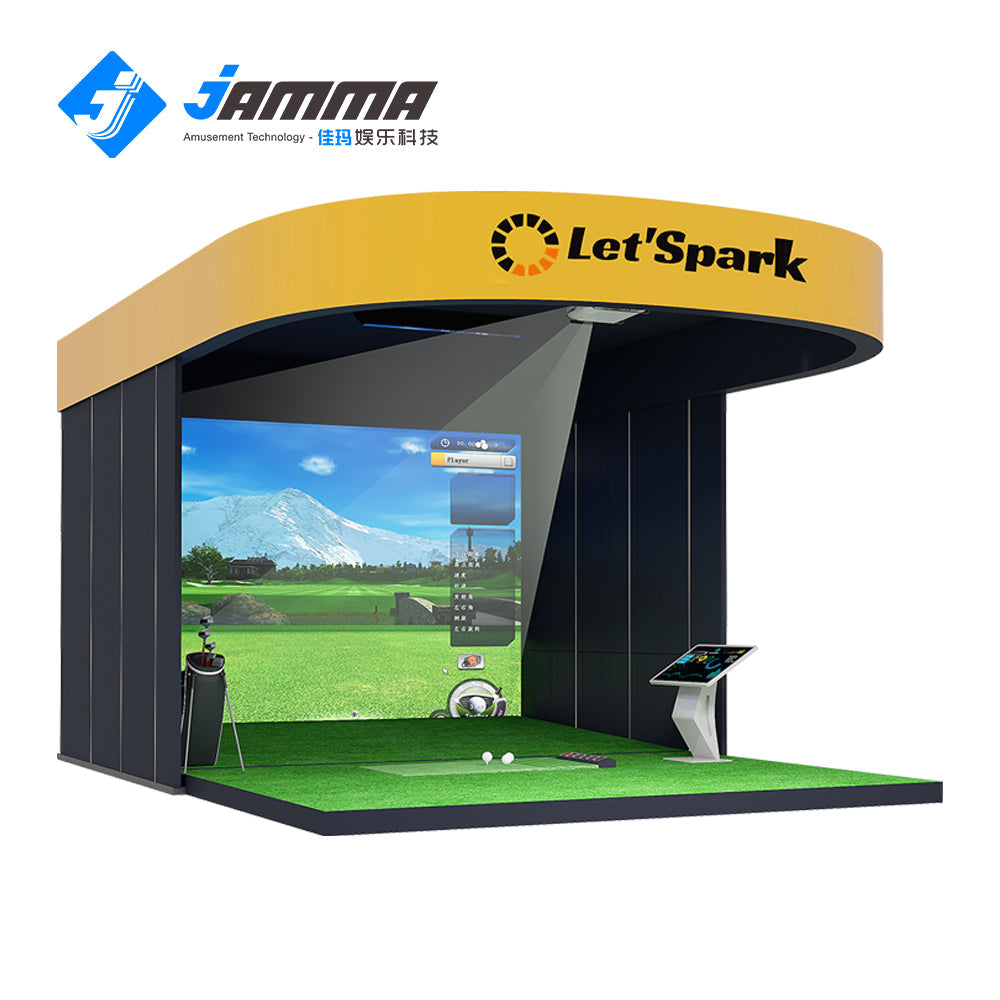 MetaNexusXR multi-sport simulator: user playing soccer on a large screen, showcasing immersive golf & fitness. | MetaNexusXR