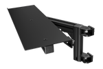 Swivel Desk & Keyboard Tray for Aluminium Profile Sim Rigs – 620 mm with Reinforced A-Frame – 620 mm swivel desk and keyboard tray on an aluminium sim rig – photo 1 of 6