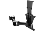 Tablet & Button Box Mount for NexusRig Apex and Velocity – Left or Right of Wheel – tablet and button box mount beside a sim racing wheel – photo 3 of 4