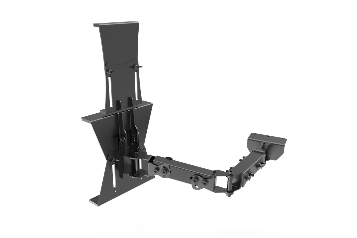 Tablet, Stream Deck & Button Box Mount Kit for NexusRig Apex, Velocity & Formula – Left or Right of the Wheel – tablet and button box mount beside the steering wheel of a tube cockpit – photo 1 of 6